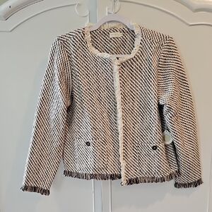 Spartina 449 Black and White Textured Blazer